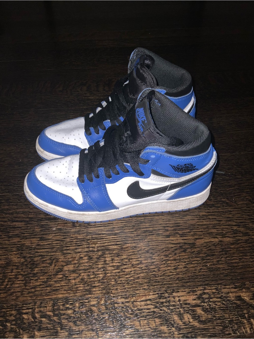 Nike Kids Blue White Black High-Top Sneakers